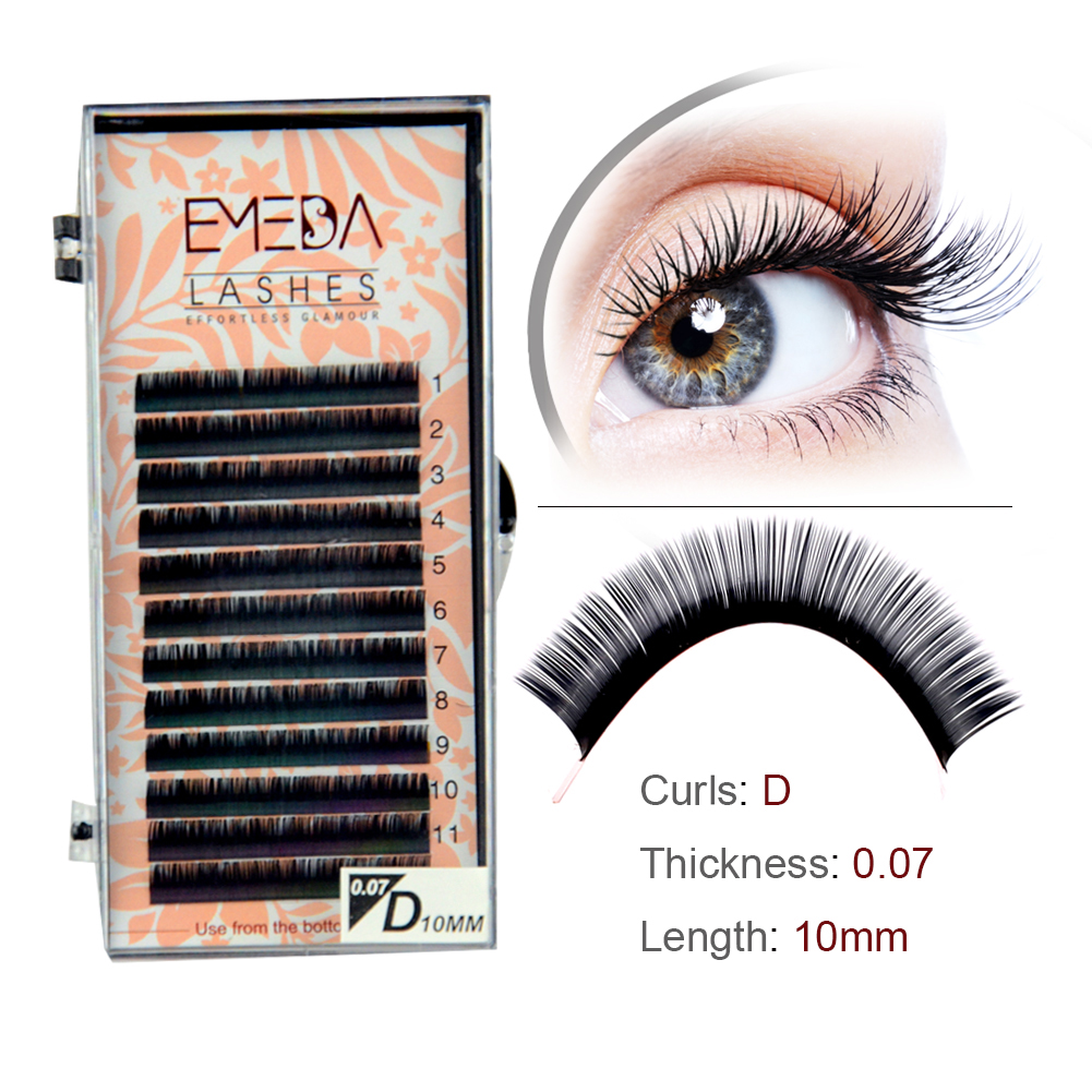 High Quality Korea PBT Fiber Russian Volume Eyelash Extensions C D Curl UK USA 